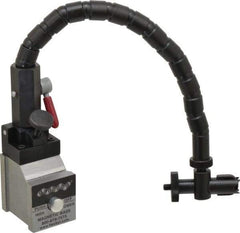 Flexbar - 65 Lb Magnetic Force, Fine Adjustment Indicator Positioner & Holder with Base - Flexible Arm, 2" Base Height, 1-5/8" Base Length, 1-7/8" Base Width - Eagle Tool & Supply