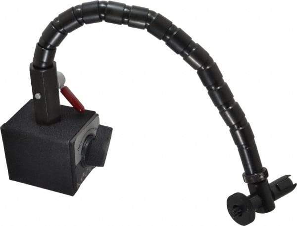 Flexbar - 65 Lb Magnetic Force, Indicator Positioner & Holder with Base - Flexible Arm, Rectangular Base, 2-5/8" Base Height, 2" Base Length, 2-1/4" Base Width - Eagle Tool & Supply
