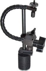 Flexbar - 25 Lb Magnetic Force, Fine Adjustment Indicator Positioner & Holder with Base - Post & Flexible Arm, Round Base, 1-1/8" Base Diam, 1-3/8" Base Height - Eagle Tool & Supply