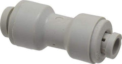 Parker - 5/16 x 1/4" Outside Diam, Acetal Push-to-Connect Tube Union - 300 Max psi, Tan - Eagle Tool & Supply