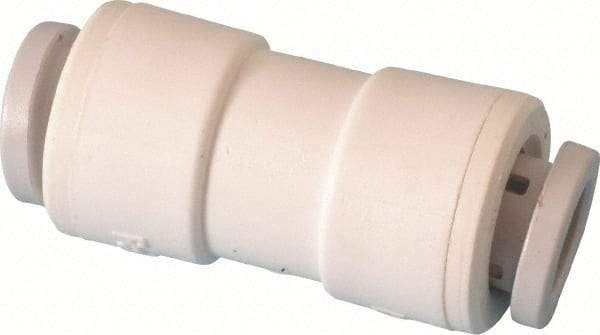 Parker - 3/8" Outside Diam, Polypropylene Push-to-Connect Tube Union - 150 Max psi, Tan - Eagle Tool & Supply
