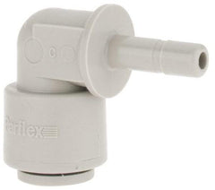 Parker - 3/8" Outside Diam, Acetal Push-to-Connect Tube Plug-In Elbow - 300 Max psi, 1/4" Stem Diam, Tan - Eagle Tool & Supply