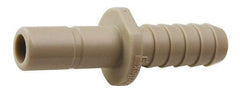 Parker - 3/8" Outside Diam, Kynar Push-to-Connect Tube Tube-to-Barb Connector - 300 Max psi, 3/8" Stem Diam, Tan - Eagle Tool & Supply