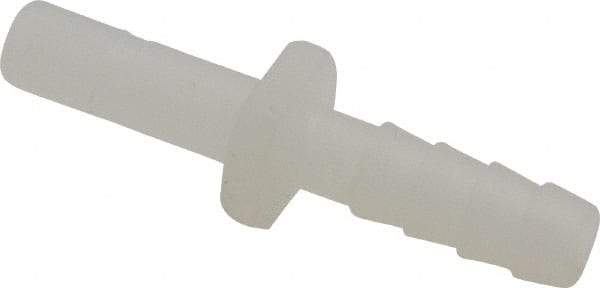 Parker - 1/4" Outside Diam, Kynar Push-to-Connect Tube Tube-to-Barb Connector - 300 Max psi, 1/4" Stem Diam, Tan - Eagle Tool & Supply