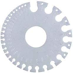 Starrett - 0.005 to 0.325 Inch Range, Steel Wire and Sheet Metal Gage - Use with Nonferrous Metals - Eagle Tool & Supply