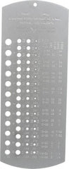 PEC Tools - #60 Wire to #1 Wire Hole Size Drill Gage - 60 Holes - Eagle Tool & Supply