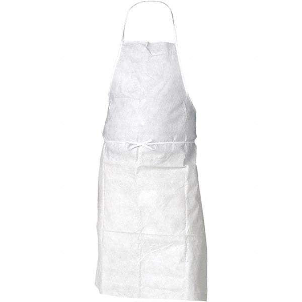KleenGuard - 28" Wide x 40" Long Bib Apron - SMMMS, White, Resists Dry Particles - Eagle Tool & Supply