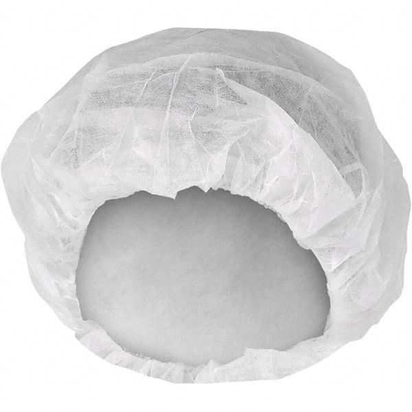KleenGuard - Size M, 21 Inch Diameter Bouffant Cap - White, Polypropylene, Approved By ANSI/ISEA 101-1996, ISO Class 8 - Eagle Tool & Supply