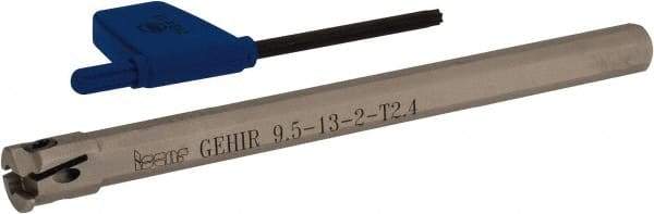 Iscar - GEHI, Internal, Right Hand, 0.094" Max Depth of Cut, 0.075 to 0.095" Groove Width, Indexable Grooving Tool Holder - GEMI.., GEPI.. Insert Compatibility, 3/8" Shank Width, 5" OAL, Through Coolant - Eagle Tool & Supply