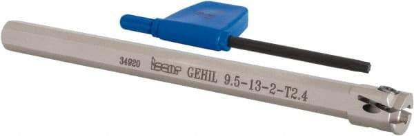 Iscar - GEHI, Internal, Left Hand, 0.094" Max Depth of Cut, 0.075 to 0.095" Groove Width, Indexable Grooving Tool Holder - GEMI.., GEPI.. Insert Compatibility, 3/8" Shank Width, 5" OAL, Through Coolant - Eagle Tool & Supply