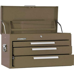 Kennedy - 3 Drawer Tool Chest - 26-1/8" Wide x 12-1/8" Deep x 14-3/4" High, Steel, Brown - Eagle Tool & Supply