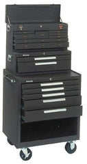 Kennedy - 15 Drawer, 3 Piece, Brown Steel Tool Storage System - 12-1/2 Inches Deep 9-1/2 Inches High 26.68 Inches Wide Base and 3 Inches Deep x 35 Inches High x 29 Inches Wide Roller Cabinet - Eagle Tool & Supply
