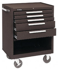 Kennedy - 5 Drawer Steel Tool Roller Cabinet - 27" Wide x 35" High x 18" Deep, Brown - Eagle Tool & Supply