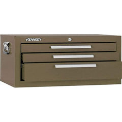 Kennedy - 3 Drawer Brown Drawer Chest Base - 26-5/8" Wide x 11-3/4" High x 12-1/2" Deep, Use with Models 263, 266, 360 Chests & 27", 29", 34" Roller Cabs - Eagle Tool & Supply