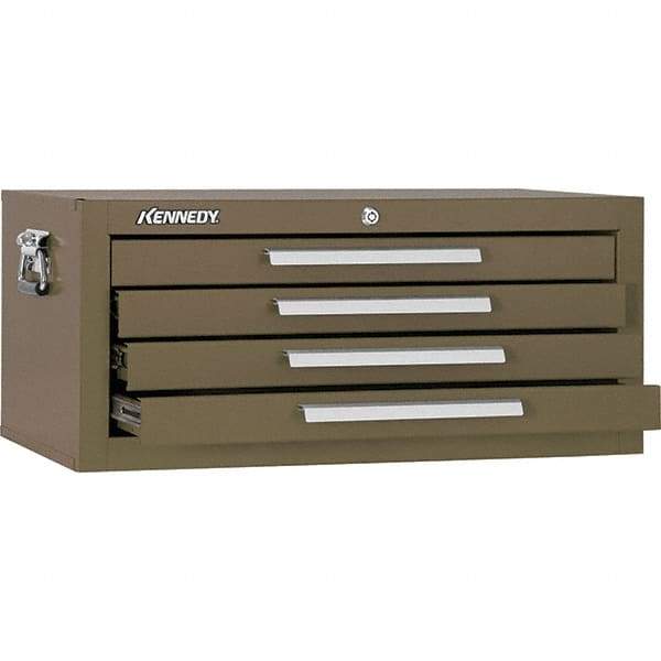 Kennedy - 4 Drawer Brown Drawer Chest Base - 26-3/4" Wide x 11-3/4" High x 12-1/2" Deep, Use with Models 263, 266, 360 Chests & 27", 29", 34" Roller Cabs - Eagle Tool & Supply