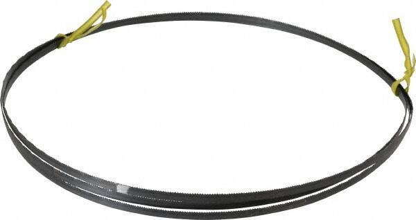 Starrett - 18 TPI, 7' 9-1/2" Long x 1/4" Wide x 0.025" Thick, Welded Band Saw Blade - Carbon Steel, Toothed Edge, Raker Tooth Set, Flexible Back, Contour Cutting - Eagle Tool & Supply