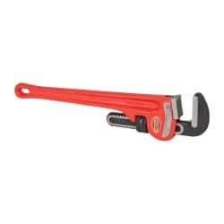 Ridgid - 18" Cast Iron Straight Pipe Wrench - 2-1/2" Pipe Capacity - Eagle Tool & Supply