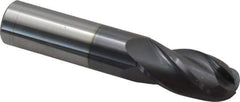 Atrax - 3/4" Diam, 1-1/2" LOC, 4 Flute Solid Carbide Ball End Mill - AlTiN Finish, Single End, 4" OAL, 3/4" Shank Diam - Eagle Tool & Supply