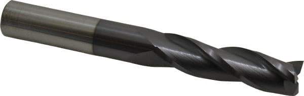 Atrax - 5/8", 2-1/4" LOC, 5/8" Shank Diam, 5" OAL, 3 Flute, Solid Carbide Square End Mill - Single End, AlTiN Finish, Spiral Flute, 30° Helix, Centercutting, Right Hand Cut - Eagle Tool & Supply
