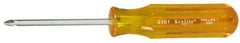 Xcelite - #1, 6-5/8" OAL, Standard Phillips Screwdriver - 3" Blade Length, Round Shank, Acetate Handle - Eagle Tool & Supply