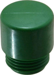 Made in USA - 7/8" Face Diam, Grade Hard, Green Hammer Tip/Face - Vinyl - Eagle Tool & Supply