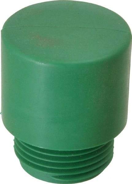 Made in USA - 1-1/4" Face Diam, Grade Hard, Green Hammer Tip/Face - Vinyl - Eagle Tool & Supply