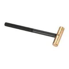 Value Collection - 3/8 Lb Nonsparking Brass Hammer - 8-1/8" OAL, 3/4" Face Diam, Aluminum Handle - Eagle Tool & Supply