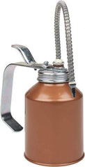 Goldenrod - 8" Long Flexible Spout, Lever-Type Oiler - Die Cast Zinc Pump, Steel Body, Powder Coated - Eagle Tool & Supply