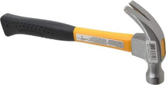 Value Collection - 1 Lb Head, Curved-Economy Hammer - 13" OAL, Fiberglass Handle with Grip - Eagle Tool & Supply