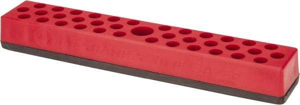 Value Collection - 37 Piece Capacity Magnetic Hex Bit Holder - 1/4" Drive, Red - Eagle Tool & Supply