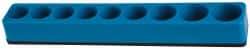 Value Collection - 9 Piece Capacity Magnetic Deep & Shallow Socket Holder - 1/2" Drive, Blue - Eagle Tool & Supply