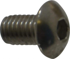 Value Collection - M5x0.80 Metric Coarse Hex Socket Drive, Button Screw - Grade 18-8 & Austenitic A2 Stainless Steel, Uncoated, Fully Threaded, 8mm Length Under Head - Eagle Tool & Supply