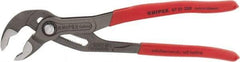 Knipex - 10" OAL, 2" Max Capacity, 25 Position Water Pump Tongue & Groove Pliers - Standard V-Jaws, Standard Head, Nonslip Plastic Handles - Eagle Tool & Supply