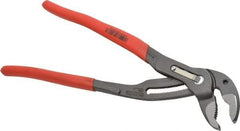 Knipex - 12" OAL, 2-3/4" Max Capacity, 30 Position Water Pump Tongue & Groove Pliers - Standard V-Jaws, Standard Head, Nonslip Plastic Handles - Eagle Tool & Supply