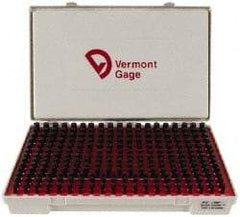 Vermont Gage - 250 Piece, 0.251-0.5 Inch Diameter Plug and Pin Gage Set - Minus 0.0002 Inch Tolerance, Class ZZ - Eagle Tool & Supply