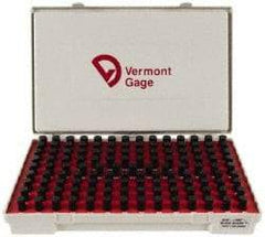Vermont Gage - 125 Piece, 0.501-0.625 Inch Diameter Plug and Pin Gage Set - Minus 0.0002 Inch Tolerance, Class ZZ - Eagle Tool & Supply