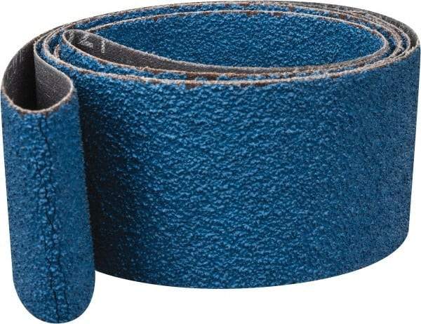 Norton - 2" Wide x 72" OAL, 40 Grit, Zirconia Alumina Abrasive Belt - Zirconia Alumina, Coarse, Coated, Y Weighted Cloth Backing, Dry, Series R821 - Eagle Tool & Supply