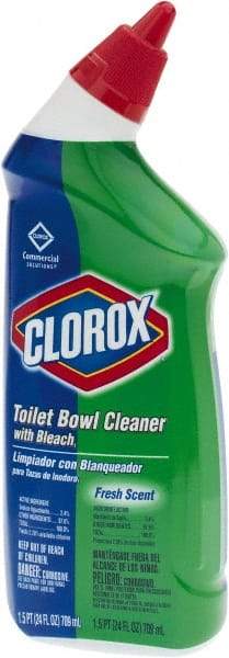 Clorox - 24 oz Bottle Gel Toilet Bowl Cleaner - Bleach Scent, Disinfectant, Nonacidic, Toilet Bowl - Eagle Tool & Supply