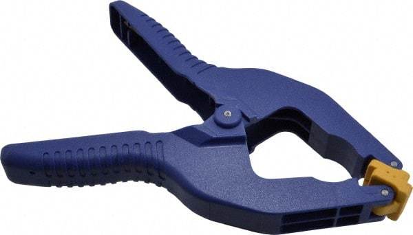 Irwin - 3" Jaw Opening Capacity, 3" Throat Depth, Spring Clamp - Resin Body, Resin Handle, Resin Tip - Eagle Tool & Supply