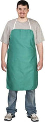 PRO-SAFE - 24 x 36" Flame Resistant/Retardant Bib Apron - Cotton, 10 oz Material, Green, 0 Pockets - Eagle Tool & Supply