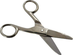 Wiss - 1-7/8" LOC, 5-1/4" OAL Nickel Plated Standard Scissors - Serrated, Plastic Handle, For Electrical - Eagle Tool & Supply