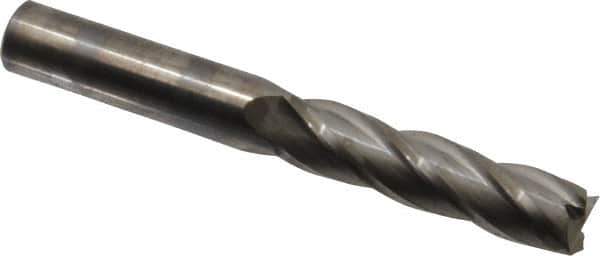 Niagara Cutter - 1/2", 2" LOC, 1/2" Shank Diam, 4" OAL, 4 Flute, Solid Carbide Square End Mill - Single End, Uncoated, Spiral Flute, 30° Helix, Centercutting, Right Hand Cut, Right Hand Flute, Series C430 - Eagle Tool & Supply