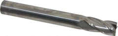 Niagara Cutter - 1/2", 1" LOC, 1/2" Shank Diam, 4" OAL, 4 Flute, Solid Carbide Square End Mill - Single End, Uncoated, Spiral Flute, 30° Helix, Centercutting, Right Hand Cut, Right Hand Flute, Series C430 - Eagle Tool & Supply