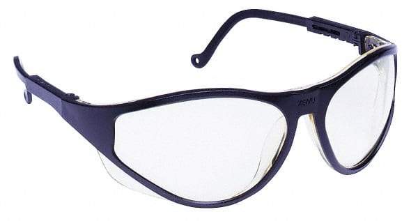 Uvex - Espresso Lenses, Framed Safety Glasses - Anti-Fog, Scratch Resistant, Black Plastic Frame, Adjustable Temples, Size Universal, Wrap Around - Eagle Tool & Supply