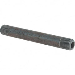 Made in USA - Schedule 80, 1/8" Diam x 3" Long Black Pipe Nipple - Threaded - Eagle Tool & Supply