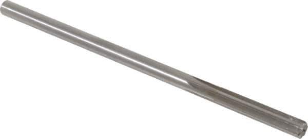 Alvord Polk - 19/64" High Speed Steel 6 Flute Chucking Reamer - Straight Flute, 0.2792" Straight Shank, 1-1/2" Flute Length, 6" OAL - Eagle Tool & Supply