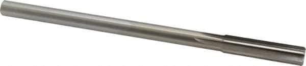 Alvord Polk - 7/16" High Speed Steel 6 Flute Chucking Reamer - Straight Flute, 0.373" Straight Shank, 1-3/4" Flute Length, 7" OAL - Eagle Tool & Supply