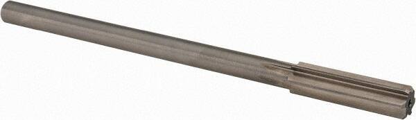 Alvord Polk - 15/32" High Speed Steel 6 Flute Chucking Reamer - Straight Flute, 0.373" Straight Shank, 1-3/4" Flute Length, 7" OAL - Eagle Tool & Supply