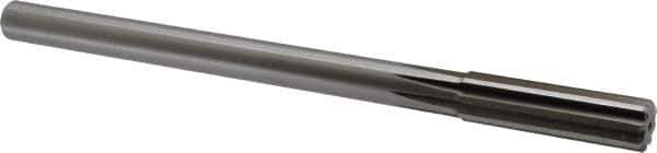 Alvord Polk - 41/64" High Speed Steel 8 Flute Chucking Reamer - Straight Flute, 9/16" Straight Shank, 2-1/4" Flute Length, 9" OAL - Eagle Tool & Supply