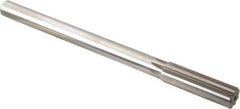 Alvord Polk - 47/64" High Speed Steel 8 Flute Chucking Reamer - Straight Flute, 5/8" Straight Shank, 2-1/2" Flute Length, 9-1/2" OAL - Eagle Tool & Supply